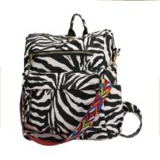 Zebra Print Simple British Style Backpack