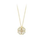 A clover necklace female