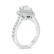 Pear-Shaped Crystal Frame Engagement Ring in Titanium steel - Image 2