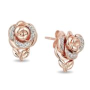 Enchanted Belle Crystal Rose Stud Earrings in Rose Copper and zinc alloy - Image 4