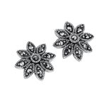 Marcasite Daisy Stud Earrings